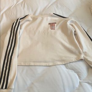 Adidas white long sleeve sweater